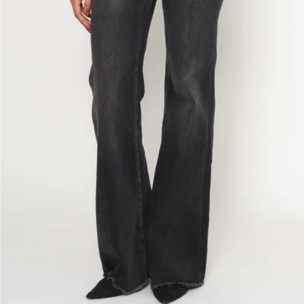 Mica Denim Super High Rise Vintage Flare Jeans in Black